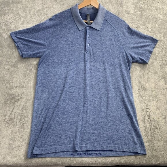 Lululemon Other - Lululemon Shirt Men Large Metal Vent Tech Polo Blue Performance Athleisure Golf